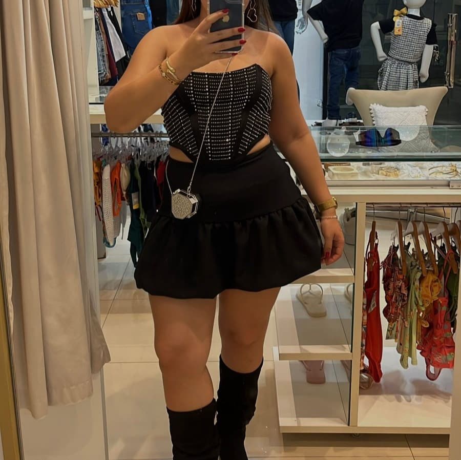 Saia Balonê Linho